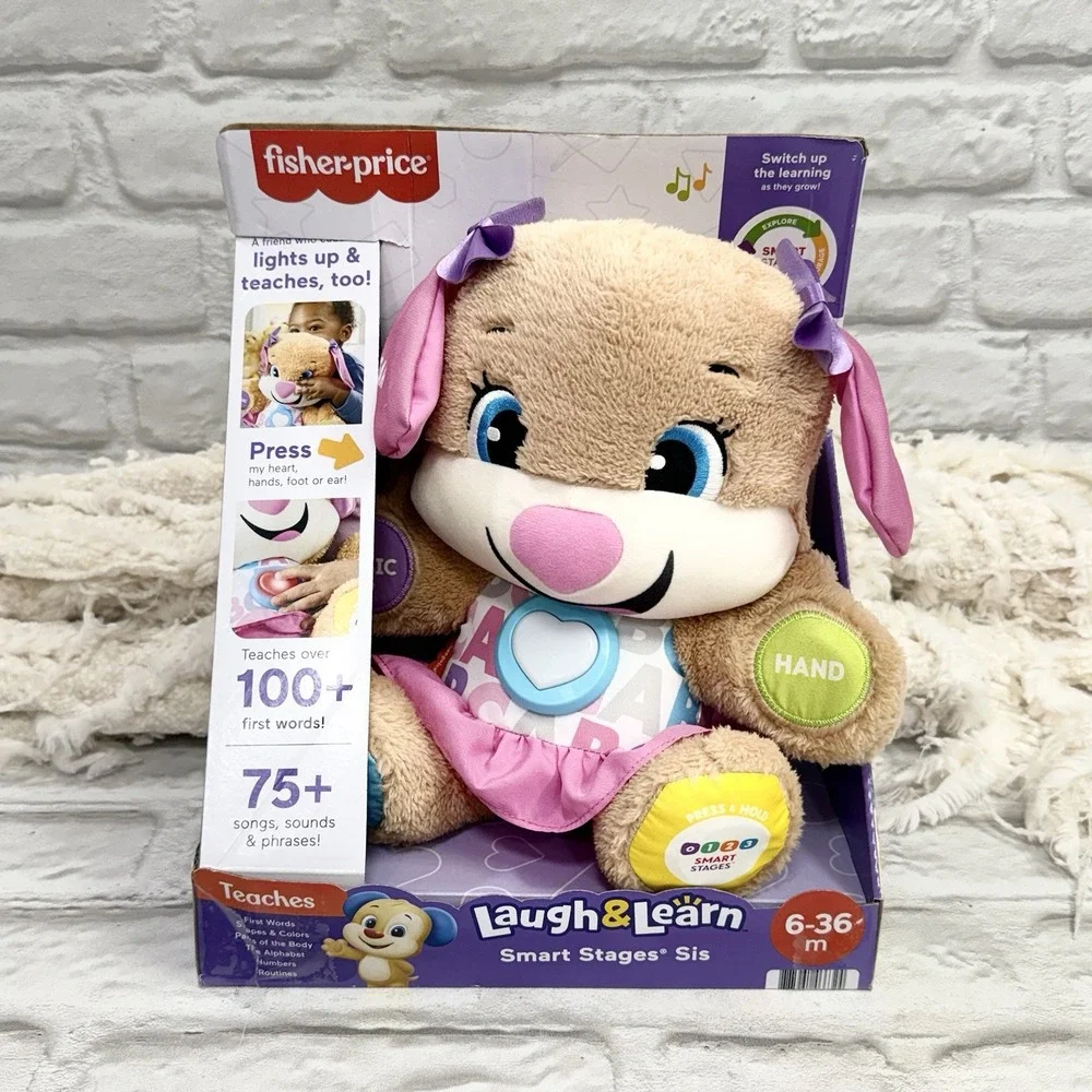 Fisher-Price Laugh & Learn Smart Stages Sis Plush Musical Learning Toy NEW